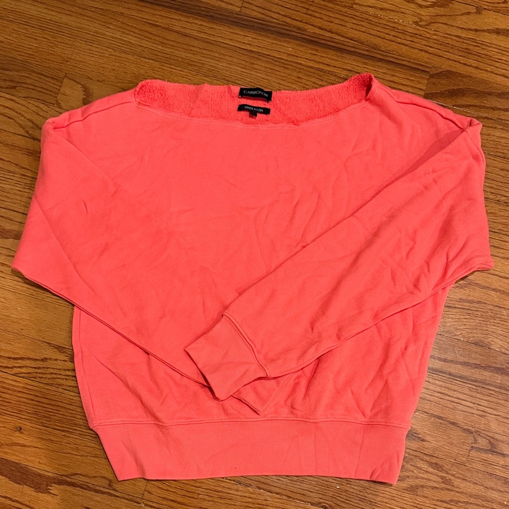 Carbon38 Coral Crewneck Sweater